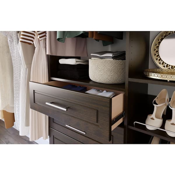 Closet Evolution 8 in. H x 24 in. W Wood Drawer Kit Modern Raised