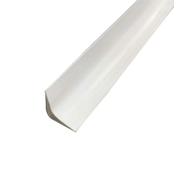 Wellco 1.2 in. W x 16.4 ft. L x 0.5 in. D Self-Adhesive PVC Flexible Inside Corner Trim, White