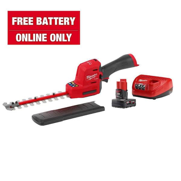 M12 FUEL 8 in. 12V Lithium-Ion Brushless Cordless Hedge Trimmer Kit with 4.0 Ah Battery and Charger