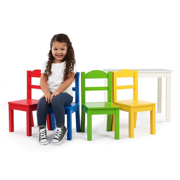 Tot Tutors Kids 5-Piece Table and Chair Set