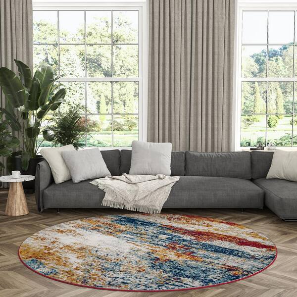 Tayse Rugs Festival Abstract Multi-Color 8 ft. x 11 ft. Indoor Area Rug  FST8900 8x11 - The Home Depot