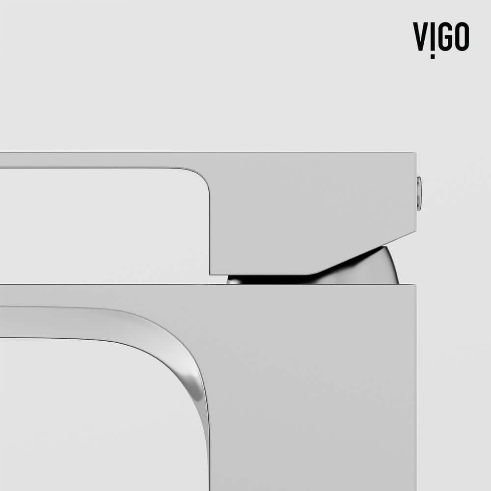 Dunn Chrome Rectangular High-Spout Single-Handle Bathroom Faucet