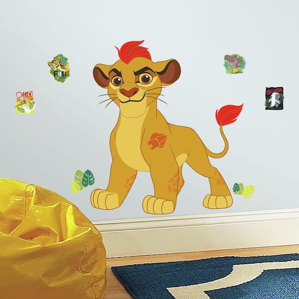 RoomMates 5 in. W x 19 in. H Lion Guard Kion 14-Piece Peel and Stick Giant Wall Decal