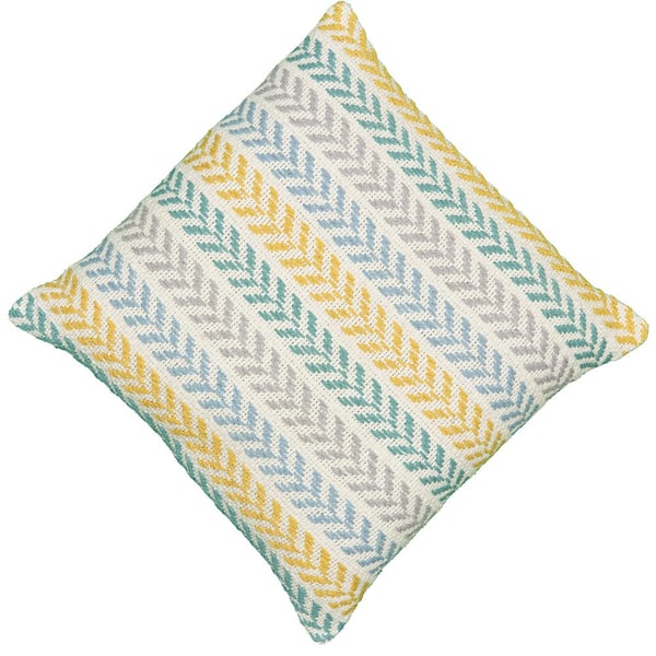 Unbranded Adina Altair Yellow and Green Geometric Hypoallergenic Polyester 18 in. x 18 in. Indoor Throw Pillow