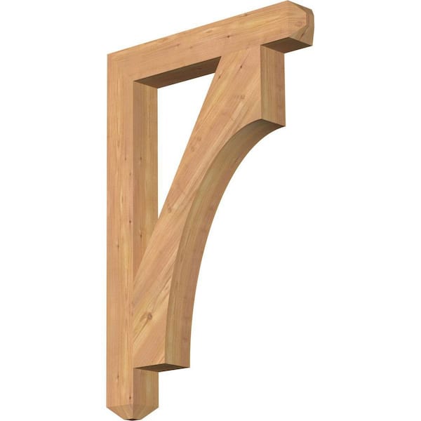Ekena Millwork 3.5 in. x 36 in. x 24 in. Western Red Cedar Westlake Craftsman Smooth Bracket