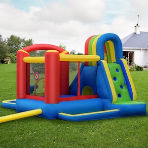 Multi-Color Inflatable Kid Bounce House Slide Climbing Splash Pool Jumping Castle