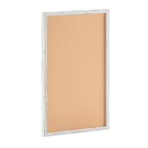White Washed 24 in. W x 36 in. H Bulletin Board