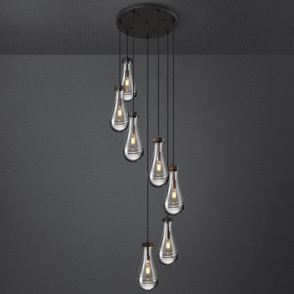 Raindrop Pendant Lights Kitchen Island Teardrop Black Modern Chandeliers for Dining Room Porch Corridor Living Room