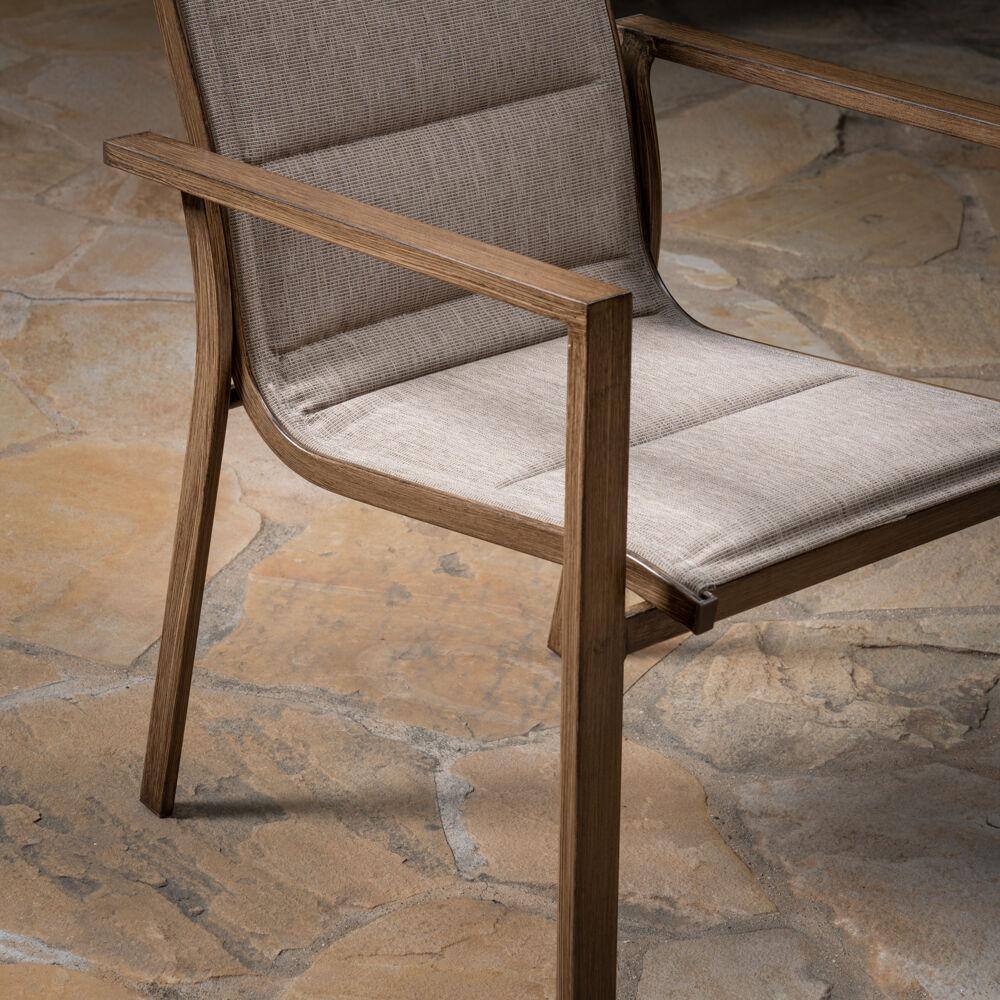 Atlas 7-Piece Tan Steel Outdoor Dining Set
