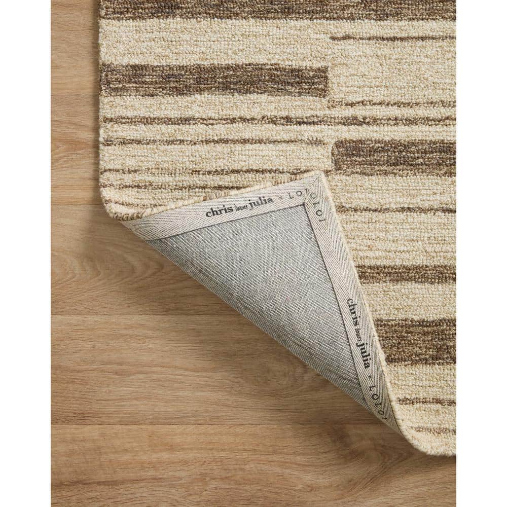 Ivory and Beige Hand-Tufted Wool Rectangular Rug 7'9" x 9'9"