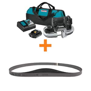 18V LXT Sub-Compact Lithium-Ion Brushless Band Saw Kit with 28-3/4 in. 24 TPI Portable Band Saw Blade (5Pk)