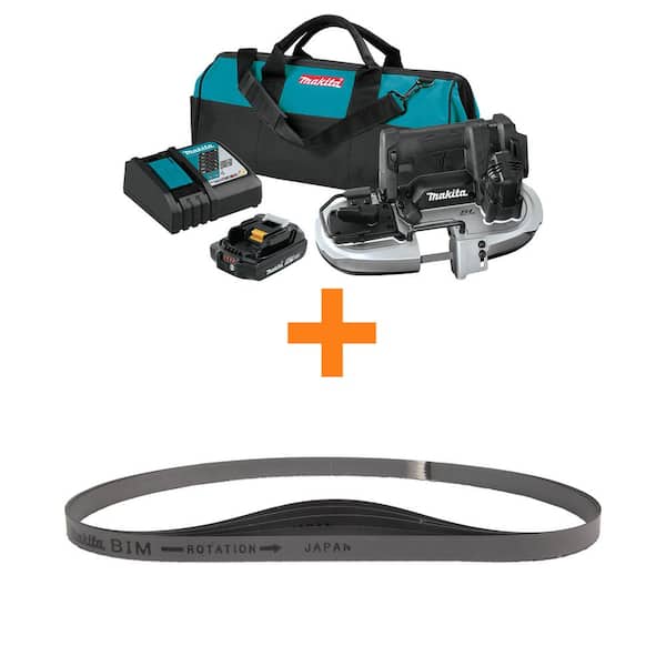 Makita 18V LXT Sub-Compact Lithium-Ion Brushless Band Saw Kit with 28-3/4 in. 24 TPI Portable Band Saw Blade (5Pk)