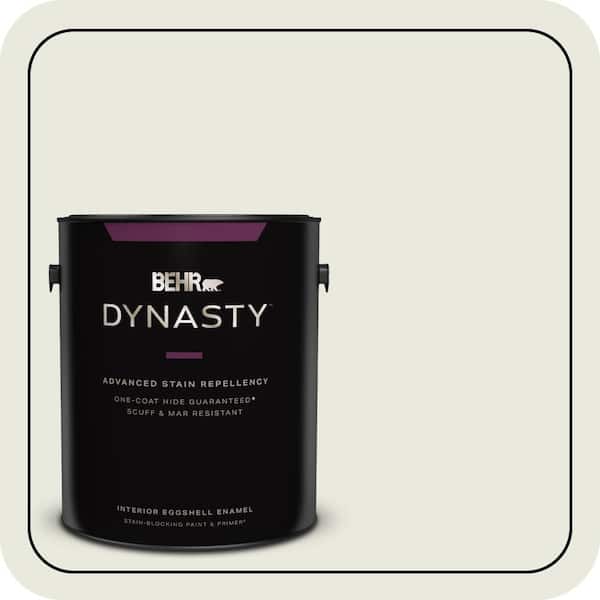 BEHR DYNASTY 1 gal. #GR-W07 Angel Feather Eggshell Enamel Interior Stain-Blocking Paint & Primer