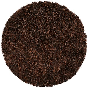 Brown 3 ft. x 3 ft. Round Area Rug
