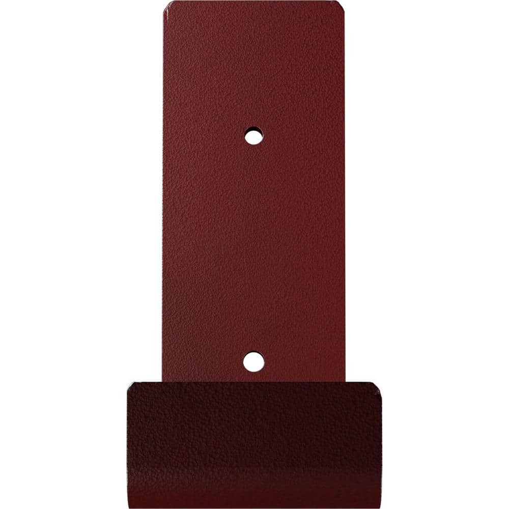Hammered Bright Red Steel Shelf Bracket, 2"W x 6"D x 5.5"H