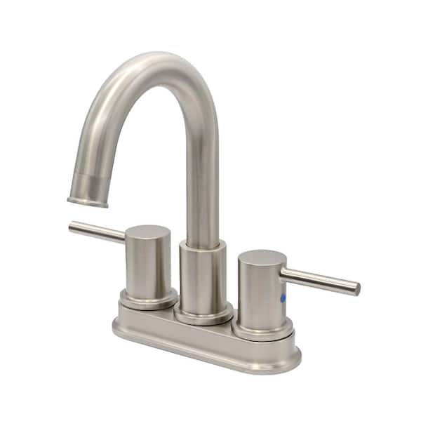 Lulani St. Lucia 2-Handle 4" Centerset Bathroom Faucet in Brushed Nickel
