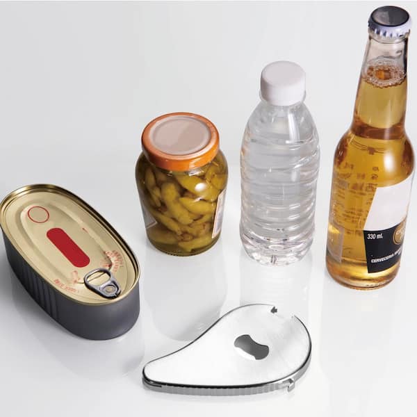 Stainless Steel Bottle Can Opener for Weak Hands, Jar Openers for Seniors, Effortless Twist Off Lids Pull Tabs