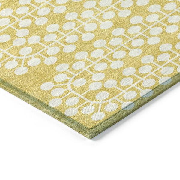 Chantille Machine Washable Indoor/Outdoor Abstract ACN2247 Gold 2 ft. 6 in. x 3 ft. 10 in. Area Rug