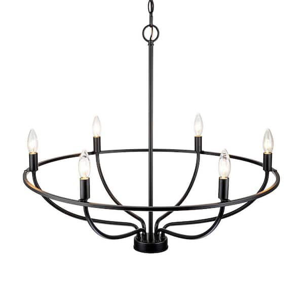 black farmhouse chandelier home depot