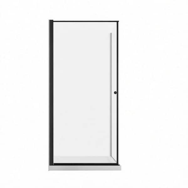 LIVACA 24 in. W x 72 in. H Pivot Semi-Frameless Shower Door in
