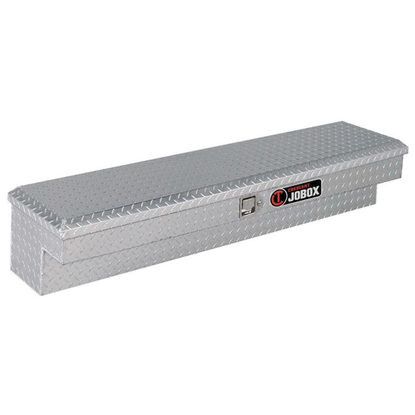 Jobox 49 in. Diamond Plate Aluminum Innerside Top Mount Truck Tool Box with Mounting Kit