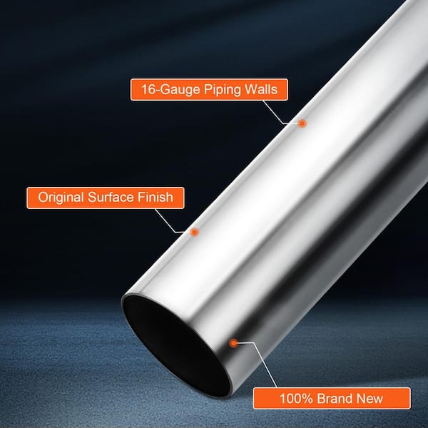 Universal Exhaust Kit 2 in. x 3.94 ft. Carbon Steel Push Fit Ductile Pipe 1-pack with Slip-Fit Joint & Exhaust Tube