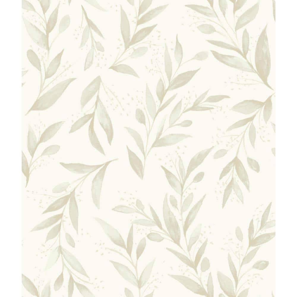 Olive Branch Removable Wallpaper Plant Pattern Wall Cling Botanical