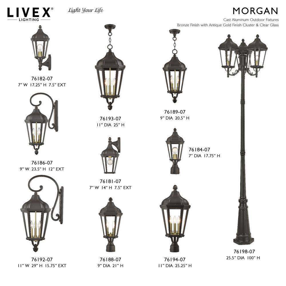 Elegant Bronze Finish Outdoor Wall Lantern with Clear Glass