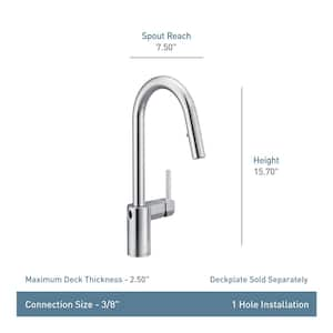 Align Single Handle Touchless Pull-Down Sprayer Kitchen Faucet with MotionSense Wave and Power Clean in Polished Chrome