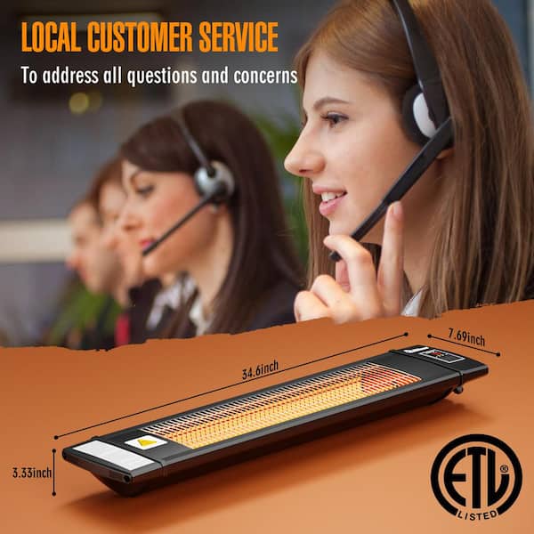 Dr Infrared Heater 1500-Watt Smart Greenhouse Patio Heater with