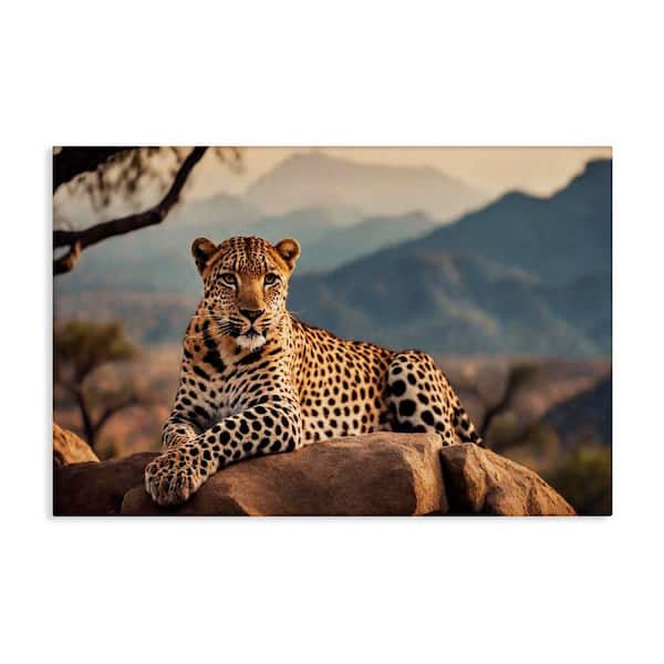 Stupell Industries Intense Watching Cheetah by Noah Bay Unframed Animal Graphic Art Print 20 in. x 30 in.