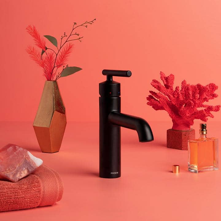 Matte Black Metal Single Hole Bathroom Faucet with Diverter