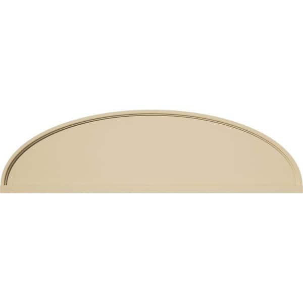 Ekena Millwork 40-in W x 11-in H x 2-in P Elliptical Smooth Signature Urethane Pediment, Primed Tan