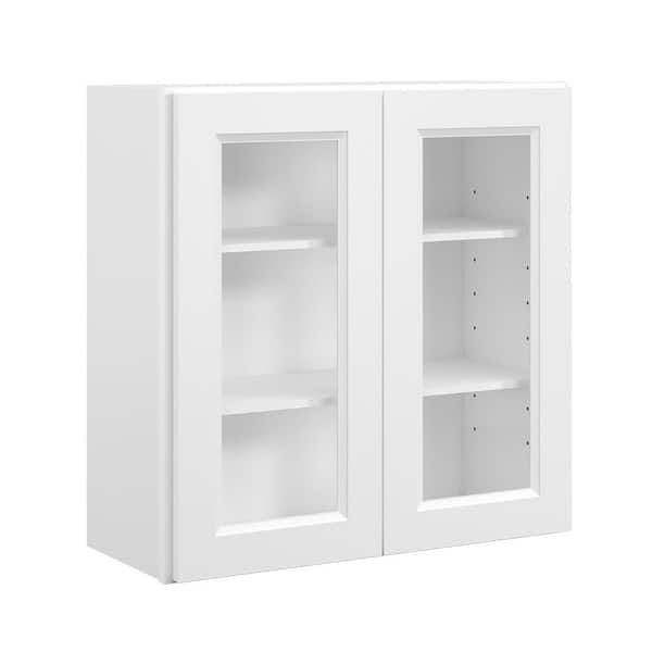 30-in. W x 12-in. D x 30-in. H in. Traditional White Plywood Ready to Assemble Wall cabinets with Shelf without Glass