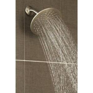 Velocity 2-Spray 8 in. Single Wall Mount Fixed Adjustable Spray Shower Head in Brushed Nickel