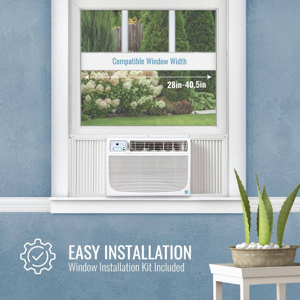 White 18,000 BTU Window Air Conditioner with Remote Control