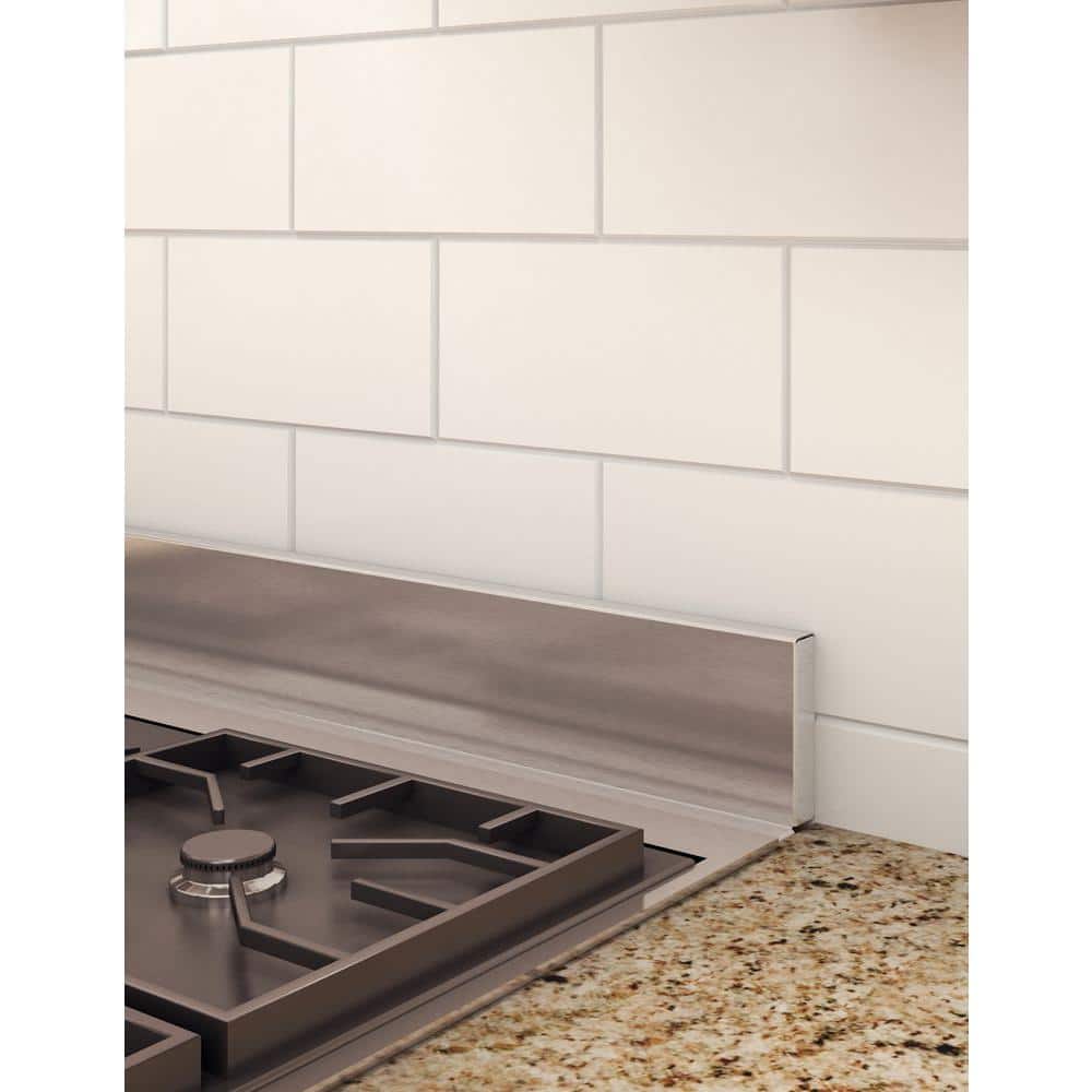 Stainless Steel Silver Rectangular Metal Backsplash Panel