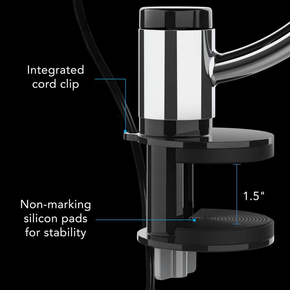 Black Metal Adjustable Desk Clip Fan with Three Speeds