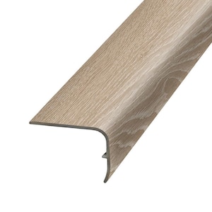 Bisque 1.32 in. Thick x 1.88 in. Wide x 78.7 in. Length Vinyl Stair Nose Molding