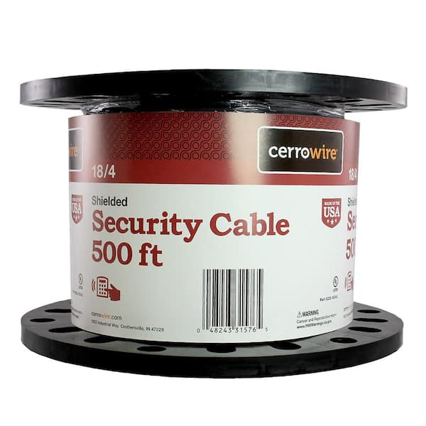 Cerrowire 500 ft. 18/4 Gray Stranded CL3R Copper Shielded Security Alarm Cable