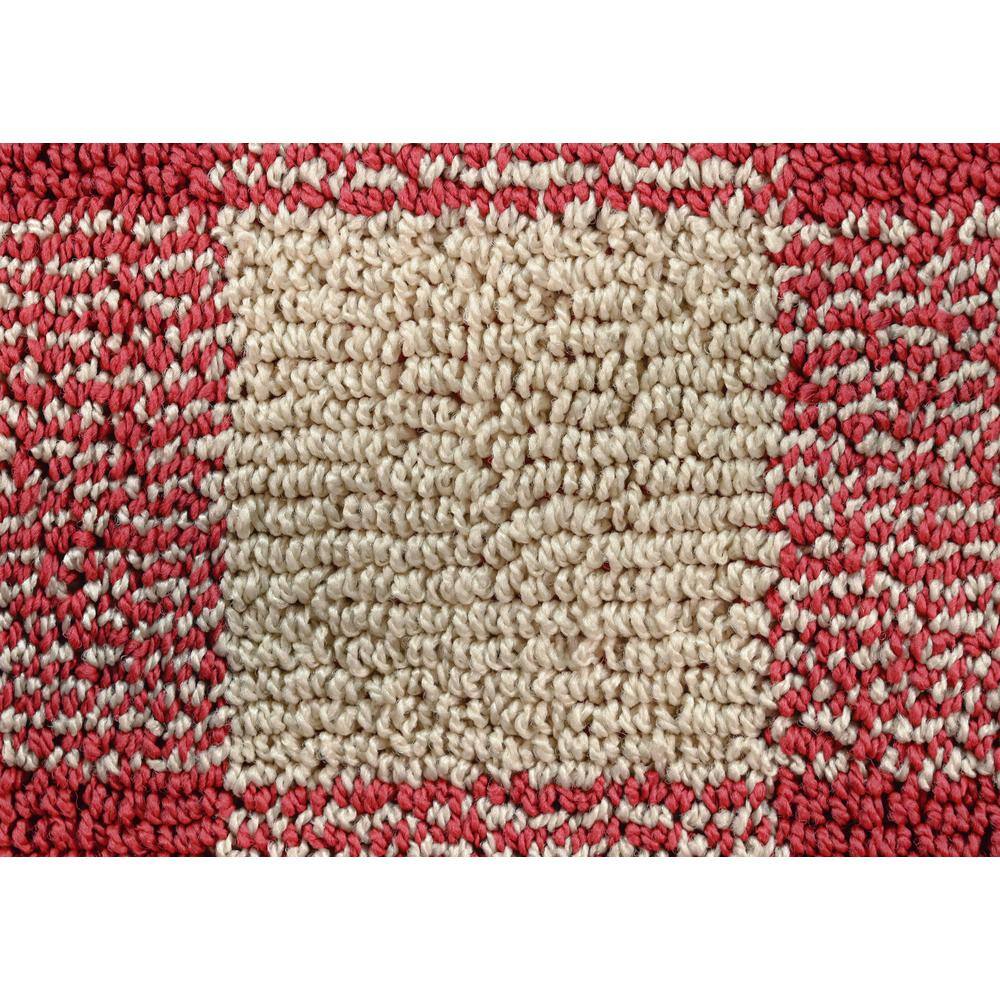 Reversible Tufted Buffalo Plaid 5' x 7' Red Synthetic Rug