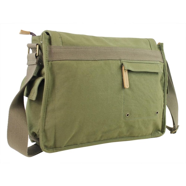 Vagarant 15 in. Casual Style Canvas Laptop Messenger Bag with 15