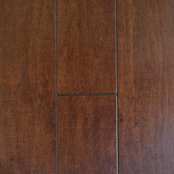 Millstead Take Home Sample - Maple Cacao Engineered Click Hardwood Flooring - 5 in. x 7 in.
