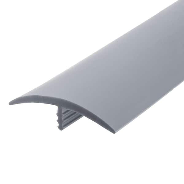 Outwater 1-1/2 in. Silver Flexible Polyethylene Center Barb Hobbyist Pack Bumper Tee Moulding Edging 12 ft. long Coil