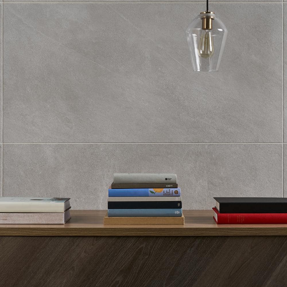 Silver Gray Large Format Matte Porcelain Tile 24x48