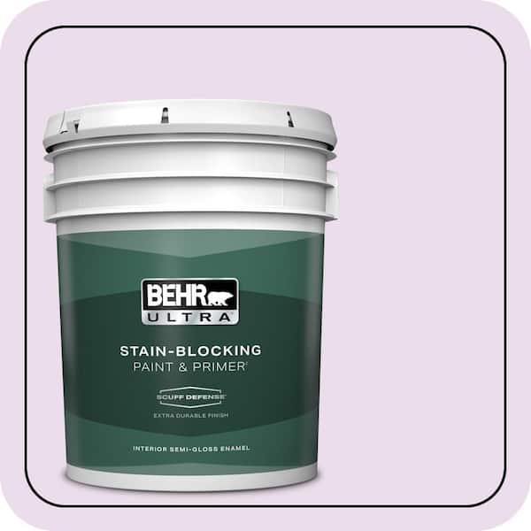 BEHR ULTRA 5 gal. #P100-1 Sprinkle Extra Durable Semi-Gloss Enamel Interior Paint & Primer