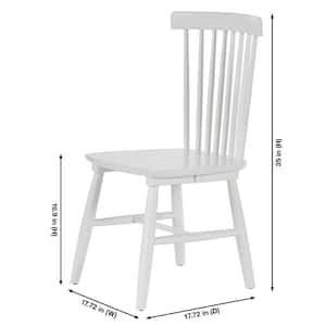 White Wood Windsor Dining Chair (Set of 2)