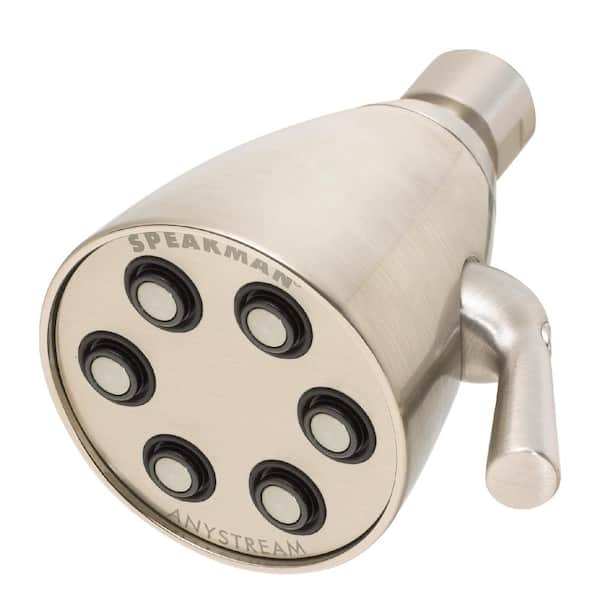 Speakman 3-Spray 2.8 in. Single Wall Mount Fixed Adjustable Shower Head in Brushed Nickel