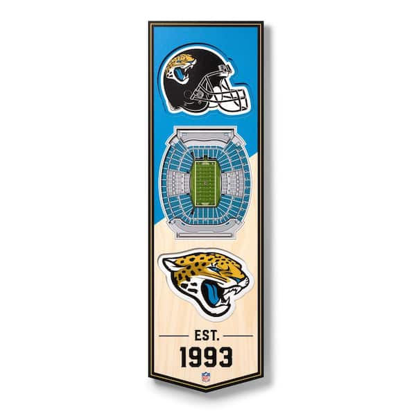 YouTheFan NFL Jacksonville Jaguars 6 in. x 19 in. 3D Stadium Banner-TIAA  Bank Field 0954040 - The Home Depot