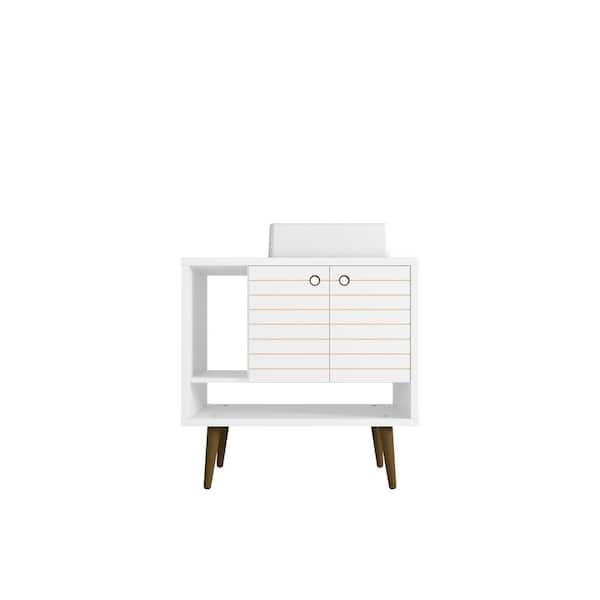 Manhattan Comfort Liberty 31.49 in. W Bath Vanity in White with Vanity Top in White with White Basin
